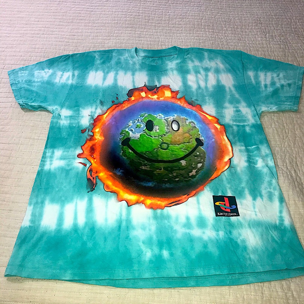 Travis Scott x Cactus Jack x PlayStation x Fortnite  Tie Dye T Shirt